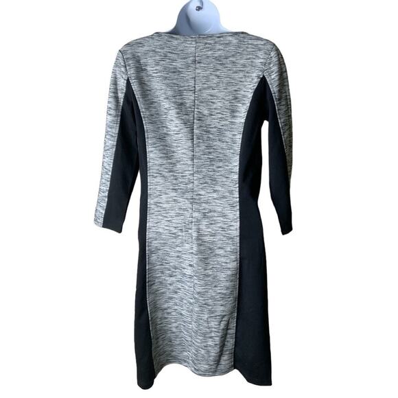 Old Navy Sheath Dress Gray Black Womens Small Petite Long Sleeve Stretch NWT - Picture 2 of 8